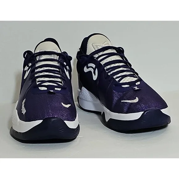 New 17.5 Nike PG 5 TB Paul George Basketball Shoes Purple / White DM5045-502 Men - Picture 3 of 13